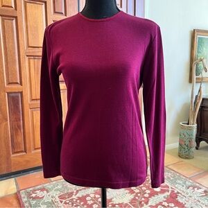 Preview Collection Rich Burgundy Long Sleeve Top